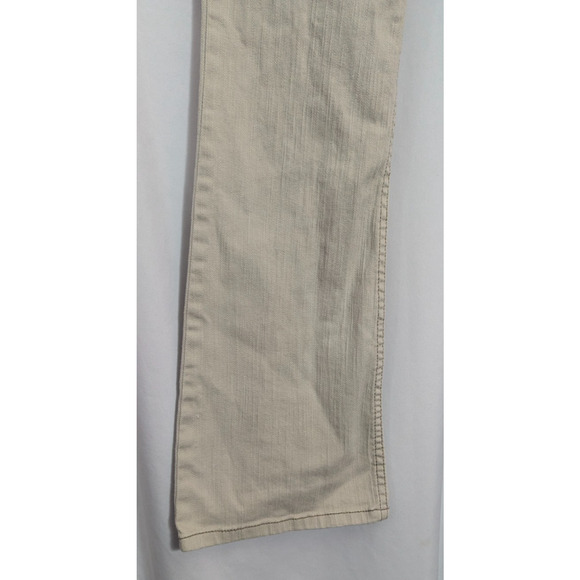 Vtg Levi Strauss Beige Stretch Bootcut Mid Rise Denim Jeans 30w 30L E2 Y2K Boho - Picture 2 of 8